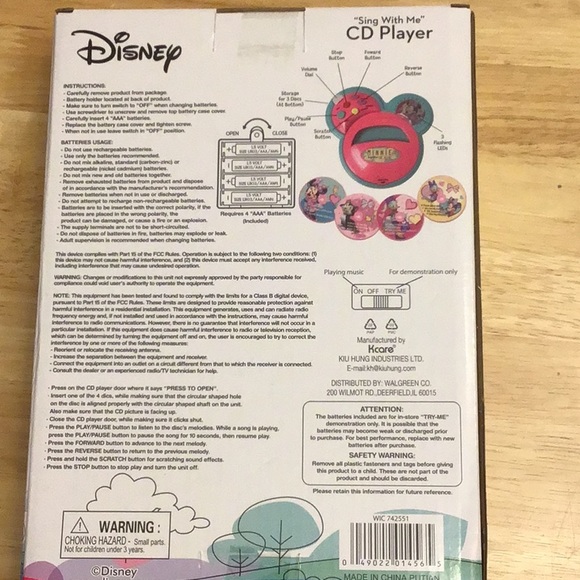 Minnie Mouse CD Player, NEW, 3+ ages - Picture 5 of 10